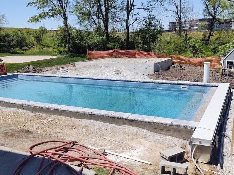 Pool installers job in the Waterbury neighborhood of Des Moines